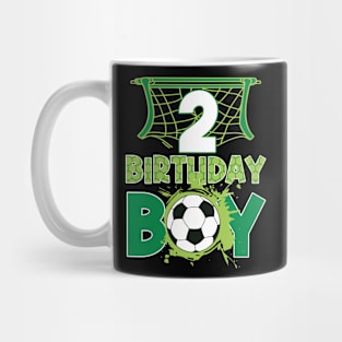 2nd Birthday Boy Soccer Funny B-day Gift For Boys Kids Mug